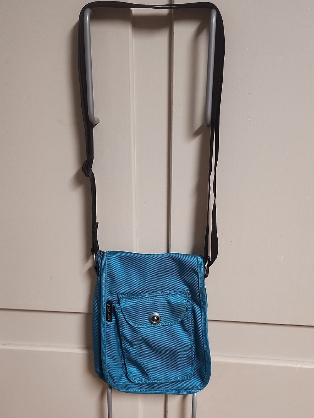 Colombia. Teal Crossbody Shoulder Bag - Compact Travel Pouch
